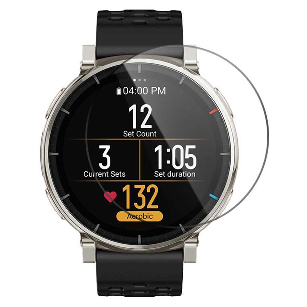 Schutzfolie Techsuit Nano Flex für Amazfit Active 3 Premium, Kunststoff, Set 2 Stück, Schwarz