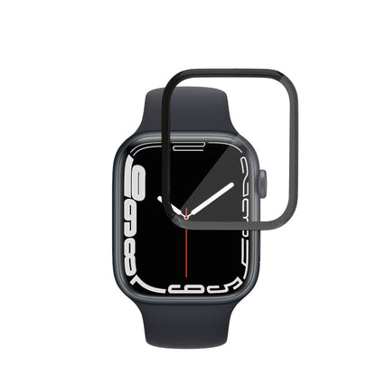 Beschermfolie Techsuit Nano Flex voor Apple Watch Series 9 / 8 / 7 45mm, Plastic, Set van 2 stuks, Zwart