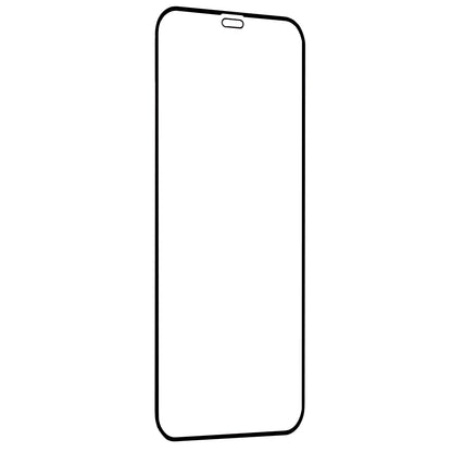 Techsuit Displayschutzfolie für Apple iPhone 12 / 12 Pro, gehärtetes Glas, Full Glue, 111D, Schwarz