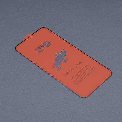 Techsuit Displayschutzfolie für Apple iPhone 13 mini, gehärtetes Glas, Full Glue, 111D, Schwarz