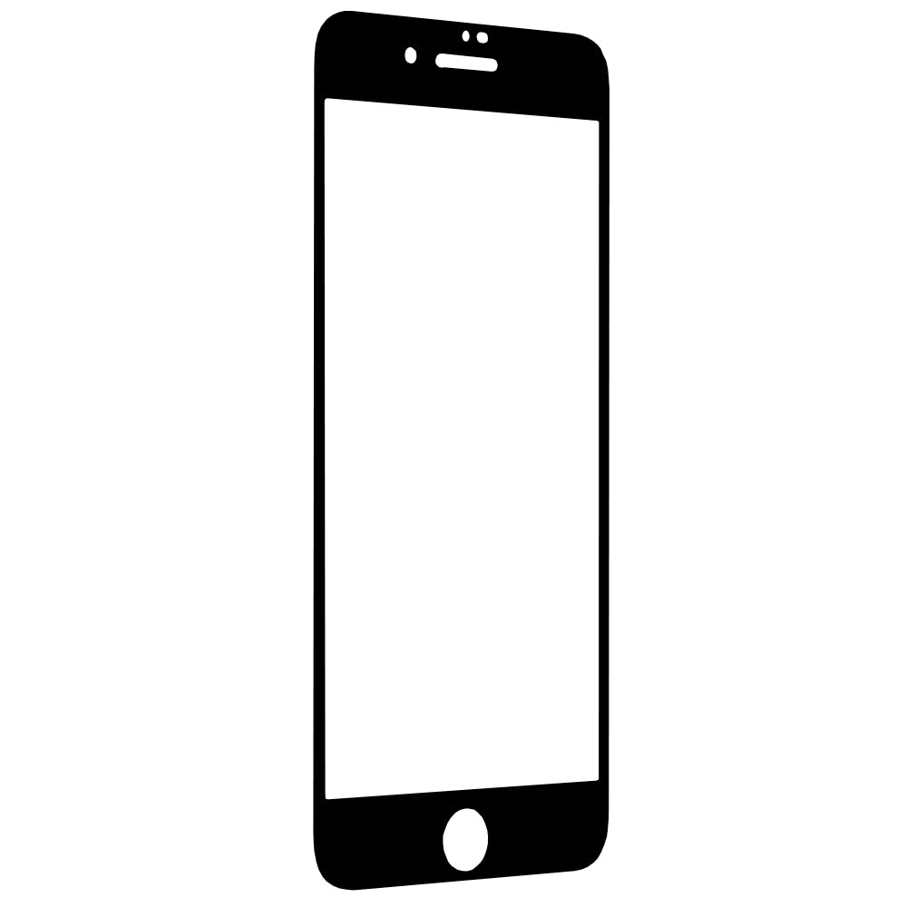 Techsuit Displayschutzfolie für Apple iPhone SE (2022) / SE (2020) / 8 / 7, gehärtetes Glas, Full Glue, 111D, Schwarz