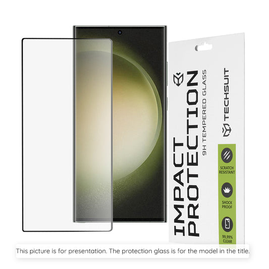 Techsuit schermbeschermfolie voor Google Pixel 11 Pro XL, gehard glas, full glue, 111D, zwart