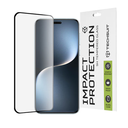 Techsuit schermbeschermfolie voor Honor Magic7 Pro, gehard glas, full glue, 111D, zwart