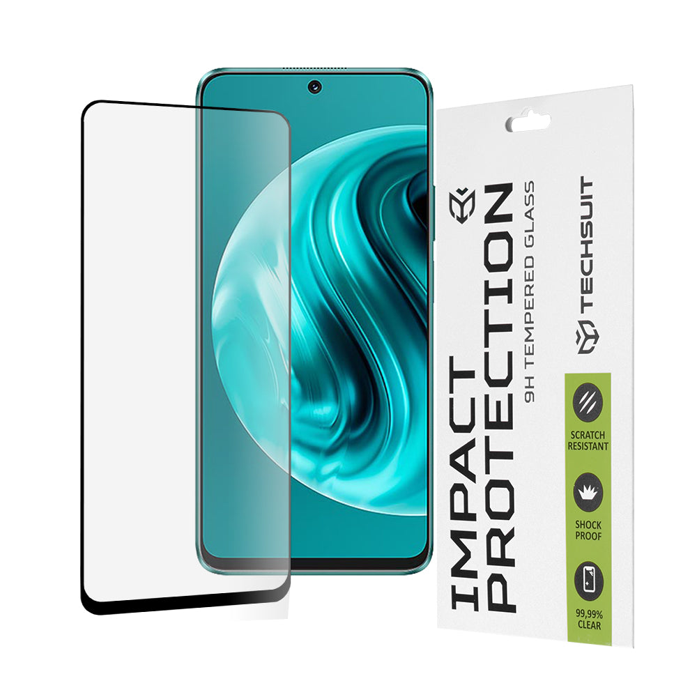 Techsuit Screen Protector Film for Huawei nova 13i / nova 12i, Tempered Glass, Full Glue, 111D, Black