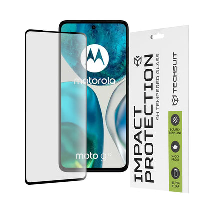 Film de protection d'écran Techsuit pour Motorola Moto G52 / G82, Verre trempé, Full Glue, 111D, Noir