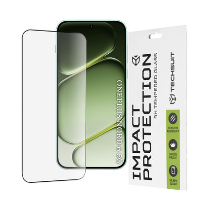 Film de protection d'écran Techsuit pour OnePlus Nord 6, Verre trempé, Full Glue, 111D, Noir