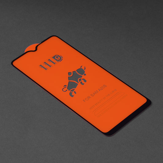 Techsuit Displayschutzfolie für Samsung Galaxy A20s A207, gehärtetes Glas, Full Glue, 111D, Schwarz