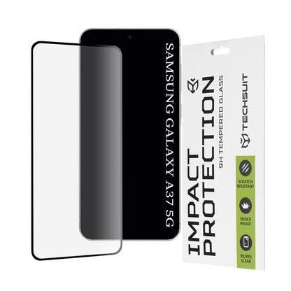 Film de protection d'écran Techsuit pour Samsung Galaxy A37 5G, Verre Trempé, Full Glue, 111D, Noir