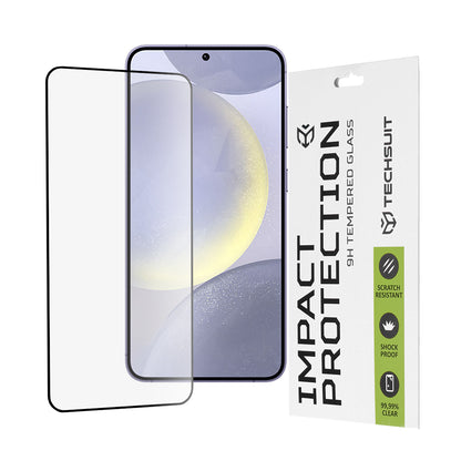 Techsuit schermbeschermfolie voor Samsung Galaxy S25+ S936 / S24+ S926, gehard glas, full glue, 111D, zwart