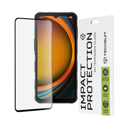 Film de protection d'écran Techsuit pour Samsung Galaxy XCover7 Pro, Verre trempé, Full Glue, 111D, Noir