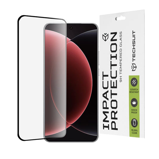 Techsuit schermbeschermfolie voor Xiaomi 15 Ultra, gehard glas, full glue, 111D, zwart