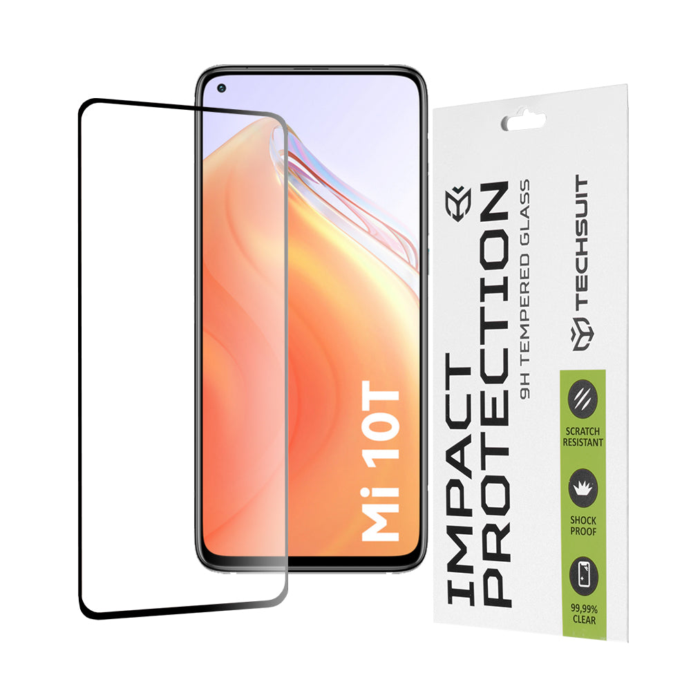Film de protection d'écran Techsuit pour Xiaomi Mi 10T 5G / 10T Pro 5G, Verre trempé, Full Glue, 111D, Noir