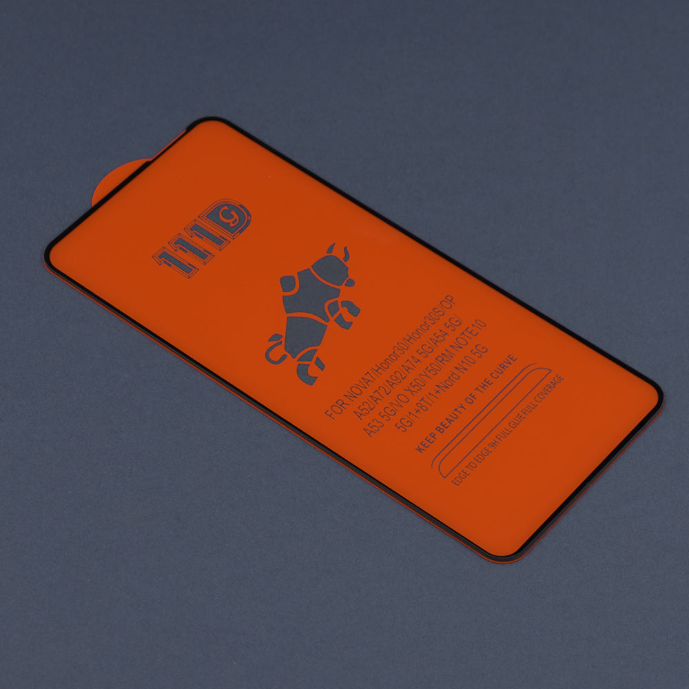 Techsuit Displayschutzfolie für Xiaomi Redmi 10 2022 / 10 (2021), gehärtetes Glas, Full Glue, 111D, Schwarz