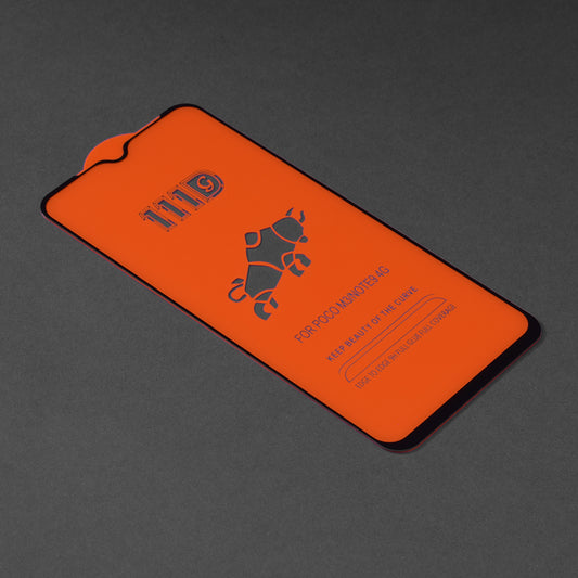 Techsuit schermbeschermfolie voor Xiaomi Redmi 9 Power / 9T / Poco M3, gehard glas, full glue, 111D, zwart