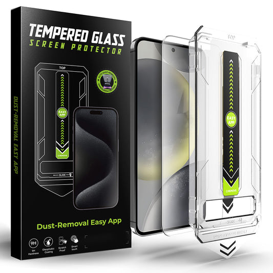 Techsuit TitanGlass CrystalHD Displayschutzfolie für Samsung Galaxy S25 S931 / S24 S921, Sicherheitsglas, Vollflächig verklebt