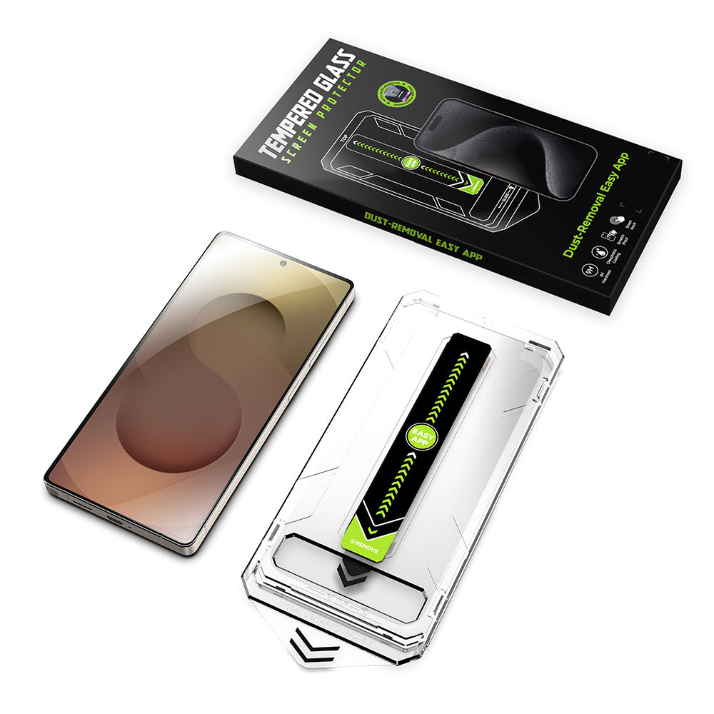 Film de protection d'écran Techsuit TitanGlass CrystalHD pour Samsung Galaxy S25 Ultra S938, Verre Trempé, Full Glue