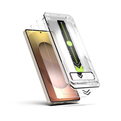 Schutzfolie Techsuit TitanGlass CrystalHD für Samsung Galaxy S26 Ultra, gehärtetes Glas, Full Glue, Set mit 2 Stück.