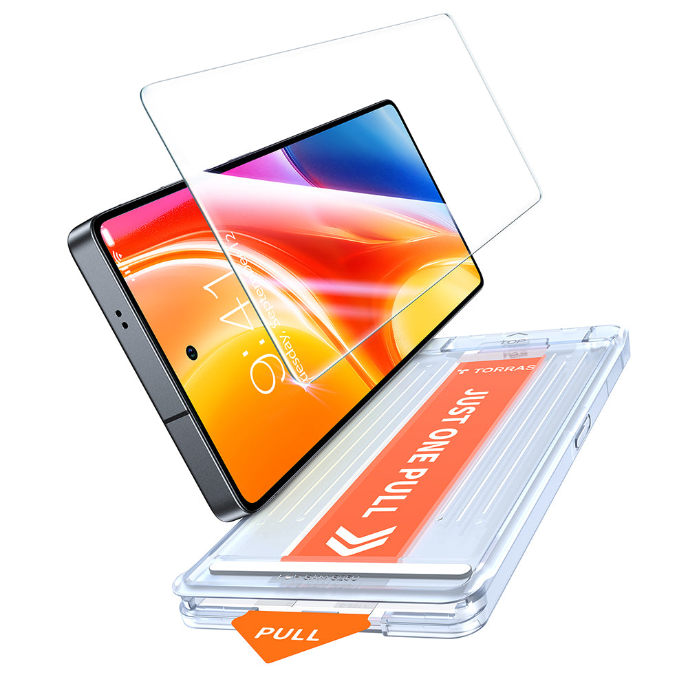 Torras GlassGo Install Master Displayschutzfolie für Samsung Galaxy S25 Ultra S938, gehärtetes Glas, Full Glue