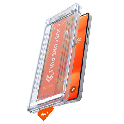 Torras GlassGo Install Master Displayschutzfolie für Samsung Galaxy S25 Ultra S938, gehärtetes Glas, Full Glue