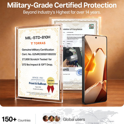 Beschermfolie Torras GlassGo Install Master voor Samsung Galaxy S26 Plus, Gehard Glas, Volledige Lijm, Transparant