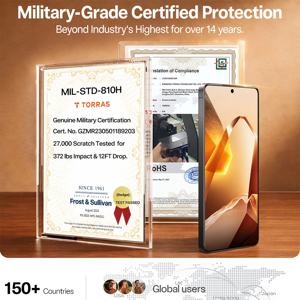 Torras GlassGo Install Master Screen Protector for Samsung Galaxy S26, Tempered Glass, Full Glue, Transparent