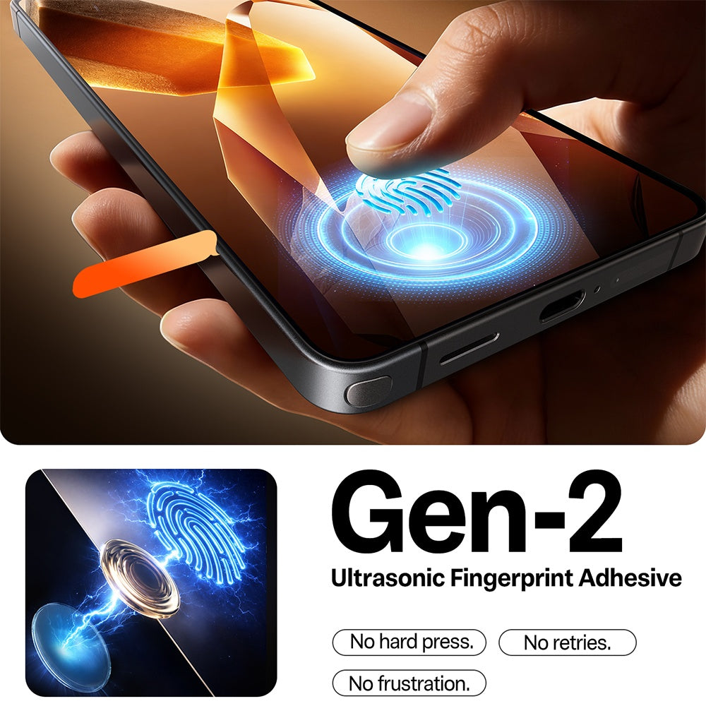 Film de protection d'écran Torras GlassGo Install Master pour Samsung Galaxy S26 Ultra, Verre Trempé, Full Glue, Transparent