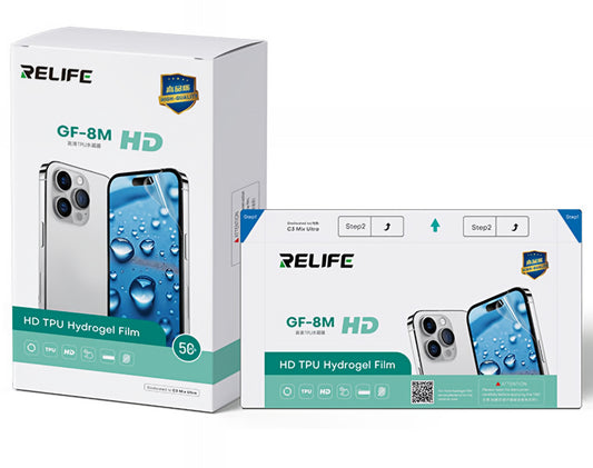 Hydrogel-/TPU-Folie Relife GF-8M für UV-Vakuum-Laminiergerät Sunshine C3 Mix Ultra, 120mm x 210mm, Set 50 Stück