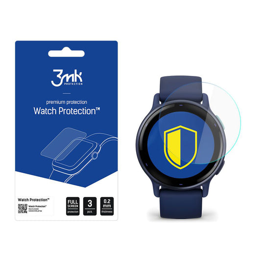 3MK Arc Beschermfolie voor Garmin Vivoactive 5, Set van 3 stuks, Plastic