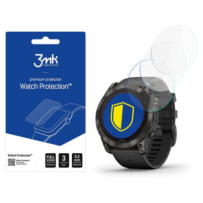 3MK FlexibleGlass Beschermfolie voor Garmin Fenix 7X Pro Solar, Set van 3 stuks, Flexibel Glas