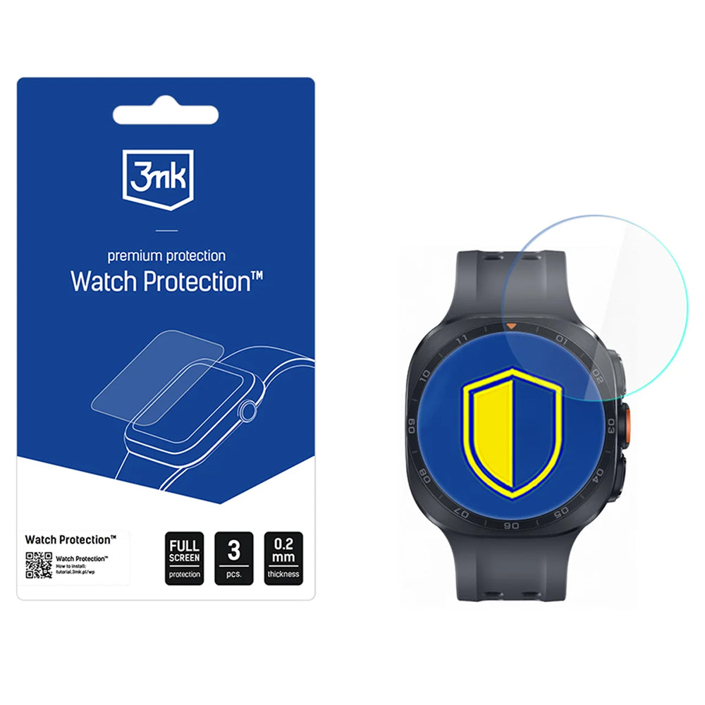3MK FlexibleGlass Schutzfolie für Samsung Galaxy Watch Ultra2, 3er Set, Flexibles Glas