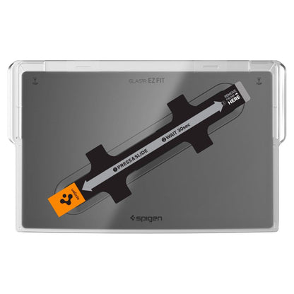 Spigen GlastR EZ FIT Beschermfolie voor Tesla X / S Navigatie (2022 - 2021), Gehard Glas, Zwart AGL04688