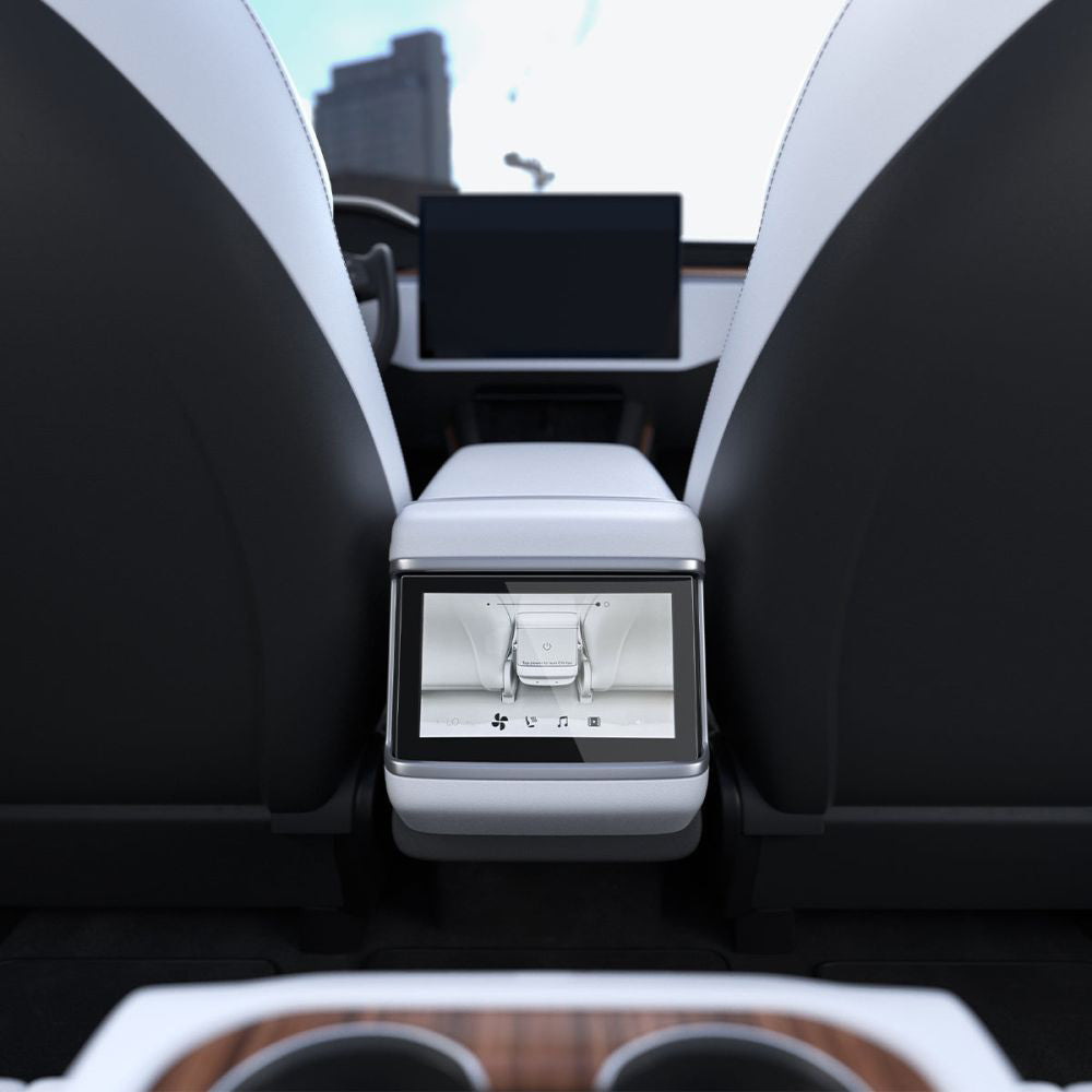 Schutzfolie Spigen GlastR Slim Anti-Glare für Real Touchscreen Tesla X / S (2022 - 2021), Gehärtetes Glas, Schwarz