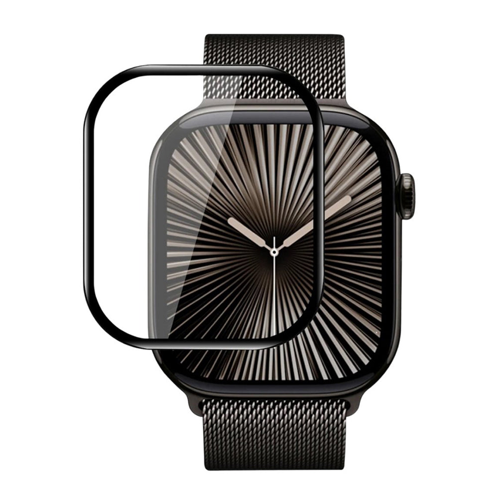 Blueo High Molecule Beschermfolie voor Apple Watch 10 46mm Series, Gehard Glas, Zwart