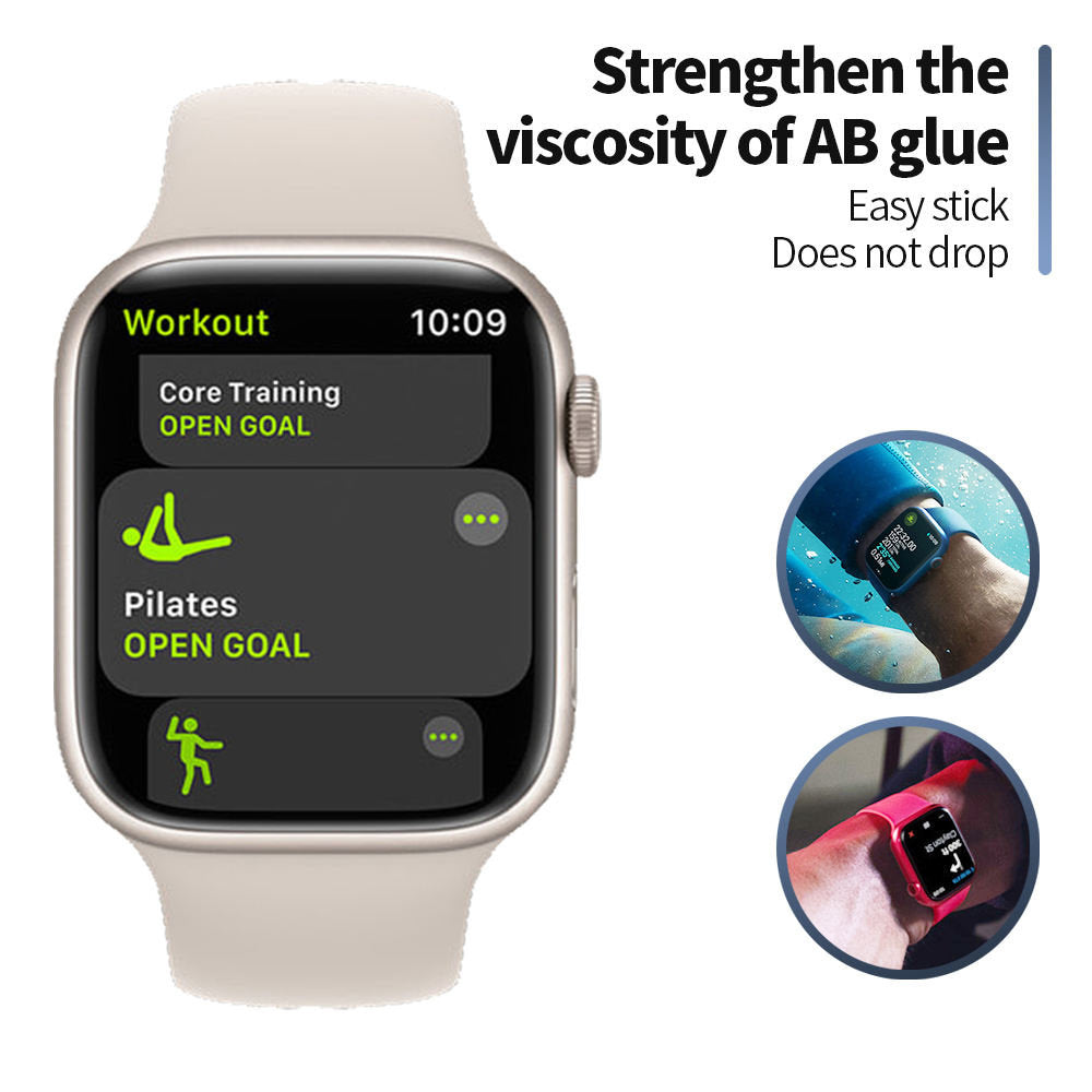 Blueo High Molecule Beschermfolie voor Apple Watch 40mm Series, Gehard Glas, Zwart