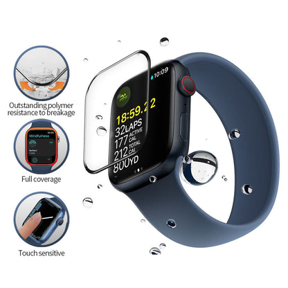 Blueo High Molecule Beschermfolie voor Apple Watch 44mm Series, Gehard Glas, Zwart