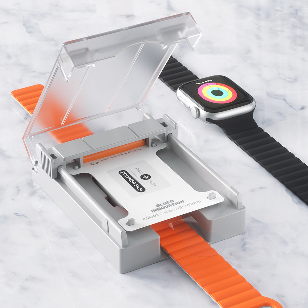 Blueo High Molecule Beschermfolie voor Apple Watch 44mm Series, Gehard Glas, Zwart