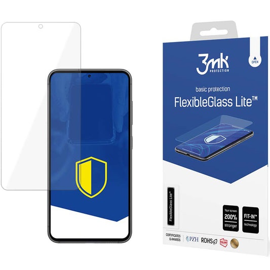 3MK Screen Protector voor Samsung Galaxy S23 S911, Flexibel Glas, Volledig Gelijmd