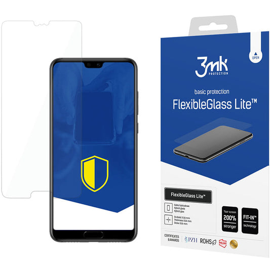 3MK Screen Protector voor Huawei P20 Pro, Flexibel Glas, Volledig Gelijmd