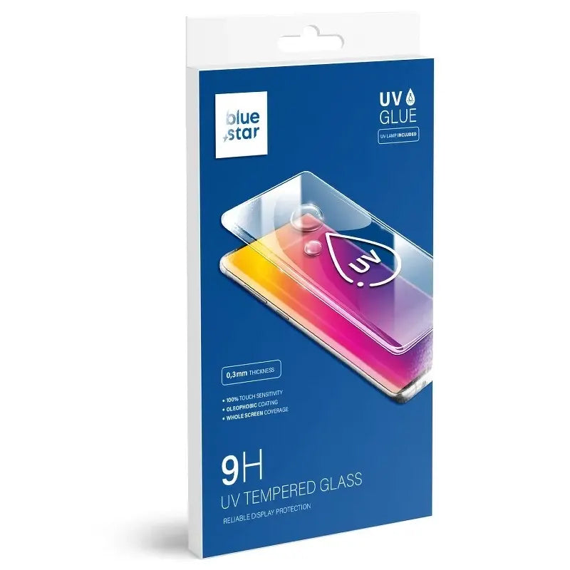 Blue Star Screen Protector voor Samsung Galaxy S9 G960, Glas, UV-lijm