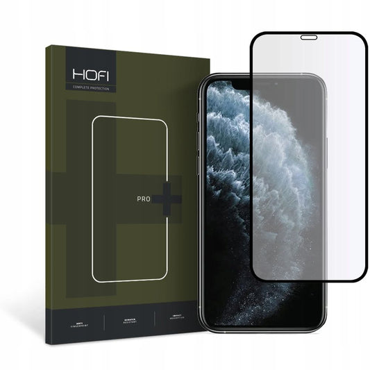 Screen Protector HOFI PRO+ voor Apple iPhone 11 Pro / XS / X, gehard glas, volledig gelijmd, zwart