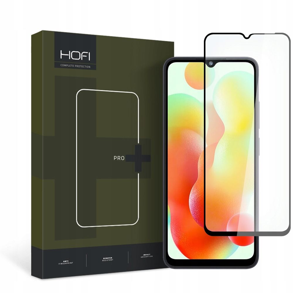 HOFI PRO+ Screen Protector voor Xiaomi Redmi 12C, Afgeschermd glas, Volledig gelijmd, Zwart