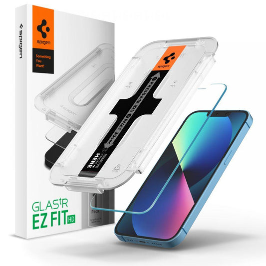 Spigen EZ FIT Screen Protector voor Apple iPhone 14 / 13 Pro / 13, Glas, Volledig gelijmd AGL03724