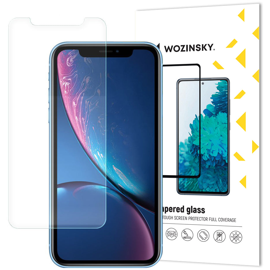 WZK Film de protection d'écran pour Apple iPhone 11/XR, Verre Shielded, Full Glue