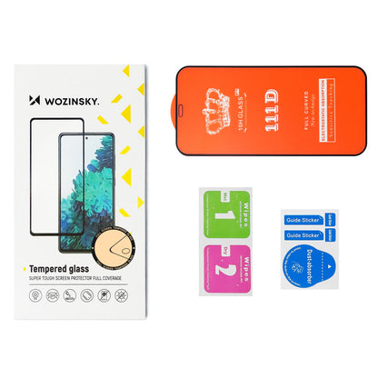 WZK Screen Protector voor Samsung Galaxy A33 5G A336, Afgeschermd Glas, Vol Lijm, Set 2 stuks, Case Friendly, Zwart