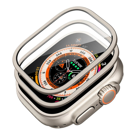 ESR Armorite Schutzfolie für Apple Watch Ultra Series, Set mit 2 Stück, gehärtetes Glas, Bronze
