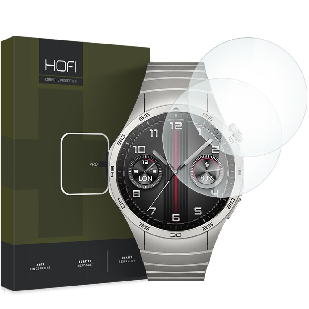 HOFI PRO+ Schutzfolie für Huawei Watch GT 4 46mm, 2er Set, Gehärtetes Glas