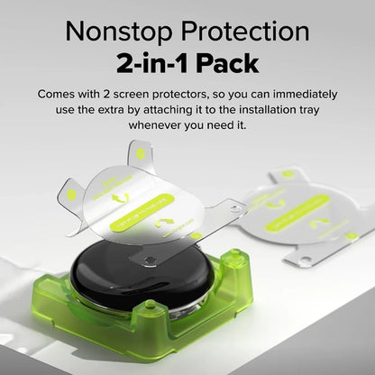 Ringke Dual Easy Pro Schutzfolie für Google Pixel Watch 4 41mm, Set 2 Stück, Kunststoff