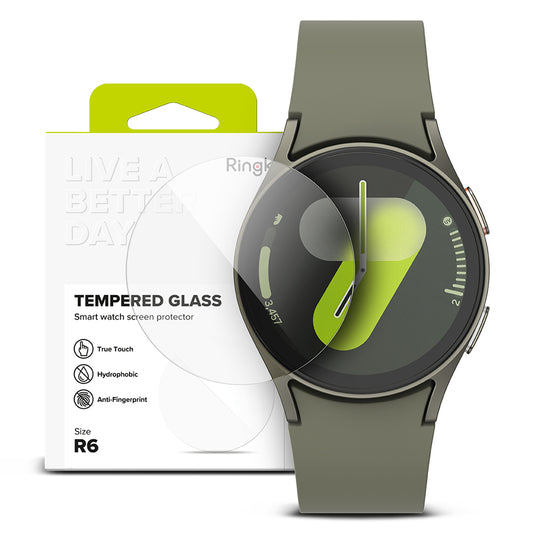 Ringke R6 Beschermfolie voor Samsung Galaxy Watch7 44mm, Set van 4 stuks, Gehard Glas