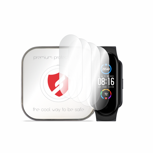 Smart Protection Premium Classic Beschermfolie voor Amazfit Band 5 / Xiaomi Smart Band 6 / Band 5, Set van 4 stuks, Plastic