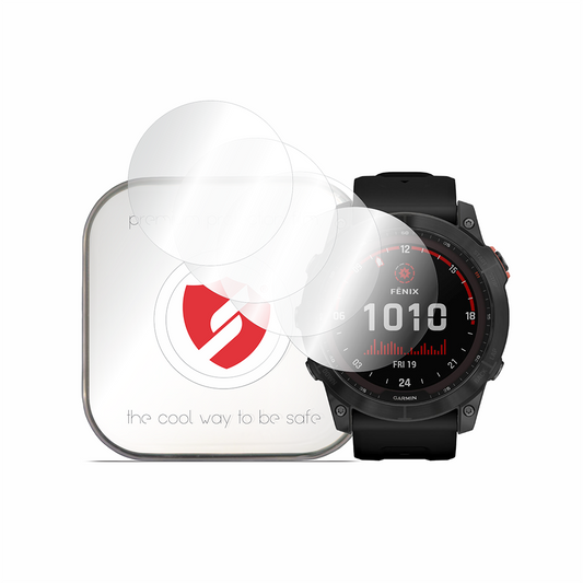 Smart Protection Premium Classic Beschermfolie voor Garmin Fenix 7X, Set van 4 stuks, Plastic